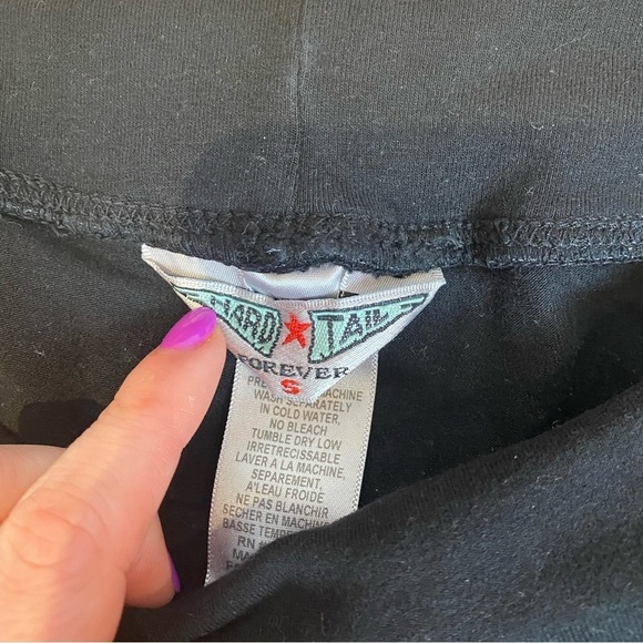 Hard Tail Forever Contour Roll Down Ankle Leggings Black Small - Picture 2 of 7